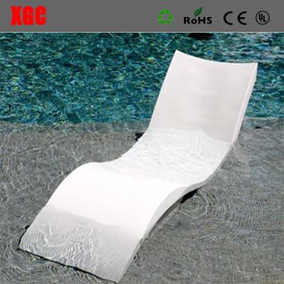 China OUTDOOR LOUNGE CHAIR Wavy Shape InWater Chaise Poolside Leisure Sun Lounge Chairs Glass Fiber Materials for sale