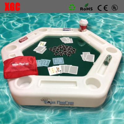 China Plastic Outdoor Amusement Equipment Luminous Swimming Pool Floating Poker Table for sale