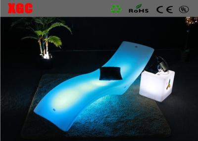 China Garden LED Lounge Chair , Waterproof Led Chair And Table For Swimming Pool for sale