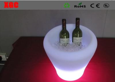 China A cubeta de gelo iluminada plástico da forma redonda, ilumina acima a cubeta de vinho à venda