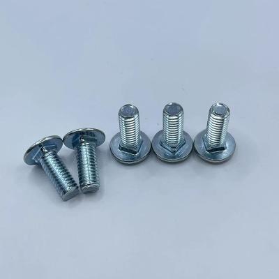 China Factory Steel M4 M5 M6 M8 Flat Head Carbon Steel Machine Screw Square Neck Bolts Carriage Bolt for sale