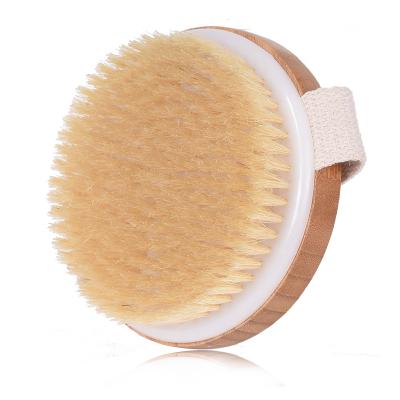 China Dry Massage Body Brush Shower Sweep Natural Wet And Dry Brushing For Cellulite And Lymphatic Treesmile Custom Logo Factory for sale