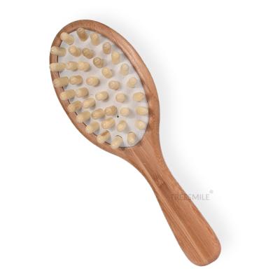 China Beauty Shops Eco-Friendly Body Massage Brush Wooden Comb Aids Promote Healthy Blood Flow Treesmile Custom Logo Spa Brushes for sale