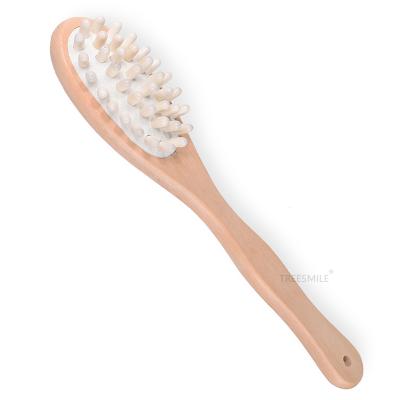 China Easy Cellulite Massage Body Health Care Brush With Soft Wood Air Cushion Cellulite Massager Spa Experience Treesmil OEM Logo for sale