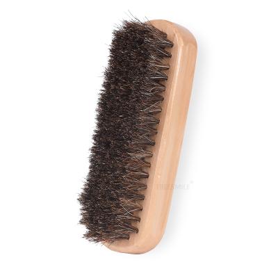 China Dry Brush Body or Scrub High Quality Body Horsehair Shoe Brush with Wood Handle Treesmile Plant Custom Logo Cleaning Brushes Soft Bristle for sale