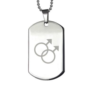 China Cheap stainless steel stainless steel lgbt gay pride dog tag accessories for sale