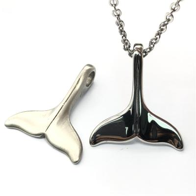 China Cute Whale Tail Stainless Steel Pendant Necklace for sale