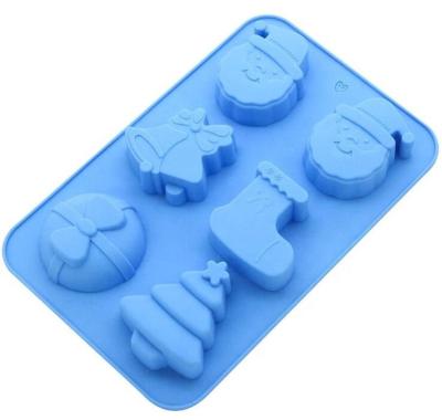 China Good Quality Christmas BPA Free Silicone Eco-friendly Design Baking Mold For Jello/Chocolate/Candy /Ice/Cake for sale