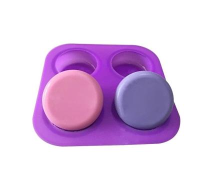 China Viable hot sale cavity round shape soap silicone mold for soap making for sale