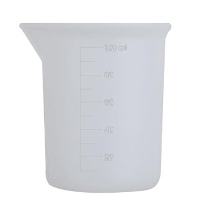 China Viable Handmade 100ml Silicone Measuring Cup Diy Making Tool With Scale Resin Mixing Cups For Epoxy Resin Casting Molds for sale