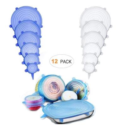 China Spill No. 12 PCS Pack Various Size Reusable Durable Silicone Cover And Expandable Silicone Stretch Lids for sale