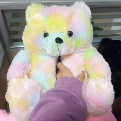 China Wholesale Fashion Trend Promotion Custom Women Plush Cute Hairy Stuffed Teddy Bear Slippers for sale