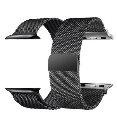 China Retro and Fashion Stainless Steel Buckle Strap Watch Band Metal Milanese Strap For Apple Watch Series 3 Size 38/42 mm Luxury Band for sale