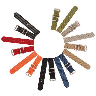 China Fabric wholesale price custom multiple color seat belt nylon watch bands with good quality for sale