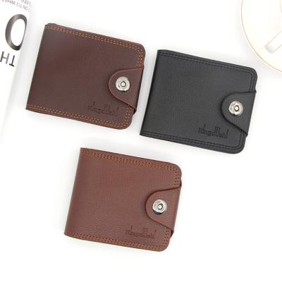 China Brand New Minimalist Vintage Money Waterproof Black Thin Cards Designer Leather Wallet For Men for sale