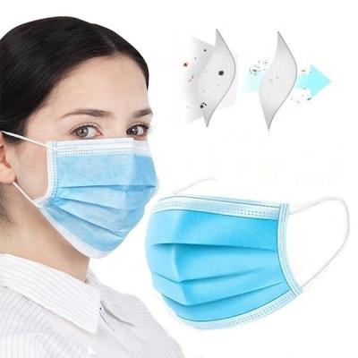 China With earloop factory direct 3 ply disposable facemask nonwoven medical surgical mask of low price for sale