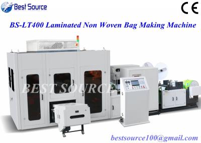 China Fully automatic laminated non woven box bag making machine, high speed 50pcs/min for sale