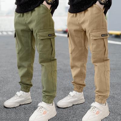 China 2021 autumn spring and Sun Yat-sen cotton casual boy's fashionable children's work pants breathable pants for sale