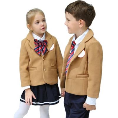 China School 2021 Custom Design Soft Comfortable Autumn And Winter Comfortable Three-piece Set Primary Children's School Uniform Khaki for sale