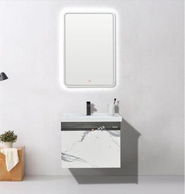 China Water Render European Modern Style LED Mirror Plywood Bathroom Vanity And ECO Resistant Bathroom Furniture for sale