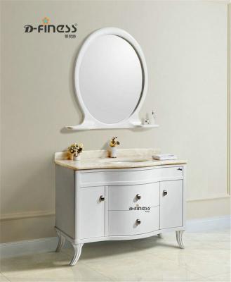 China Durable American Round Solid Wood Bathroom Cabinet Bathroom Furniture for sale