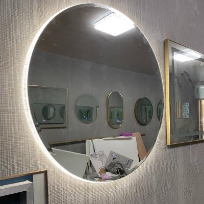 China Water Make Mirror 3 Colors Dimmable Led Mirror Fancy Bathroom LED Light Silver Mirror With Open Resistant Speech for sale