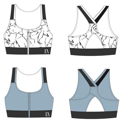 China Breathable Custom Size Adjustable Plus Sports Bra Yoga Ladies Sports Bra for sale