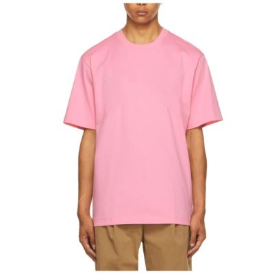 China Hot Sale OEM Anti-Wrinkle Men Sweat T-shirt Cotton Different Color Available Fashion Shorts Sleeves Casual Pink Wholesale Logo Customized for sale