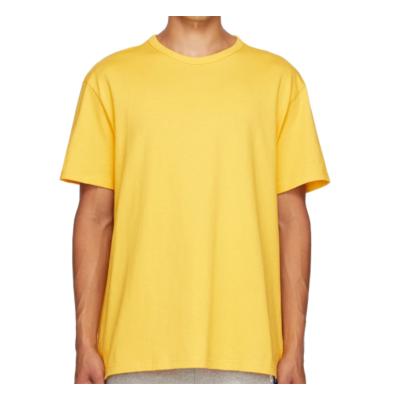 China Anti-Wrinkle OEM Crop T-shirt Cotton Different Color Available Fashion Shorts Sleeves Casual Yellow Wholesale Logo Embroidered Customized for sale