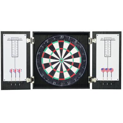 China MDF & Hot Sale PVC Leather Dart Cabinet Hair Dart Board Game Set for sale