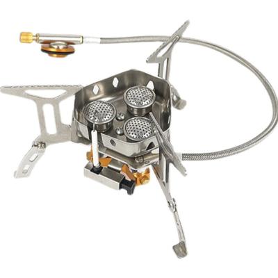 China Outdoor Portable Foldable Stove\Garden\Beach\Camping\Fishing 3 Burner Gas Cookware Double Burner Camping Picnic Camping Stove for sale