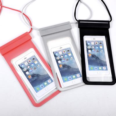 China Transparent PVC Shockproof Mobile Phone Waterproof Night Light Bag For Phone for sale