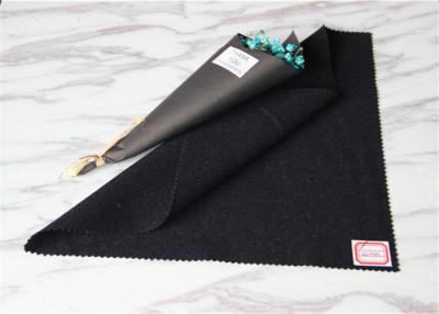 China 150CM Winter Coat Wool Melton Fabric Black Warm For Men And Woman 600 G / M for sale