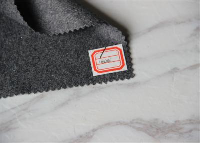 China Work Gloves / Linings Grey Flannel Woven Wool Fabric With Unclear Twill for sale