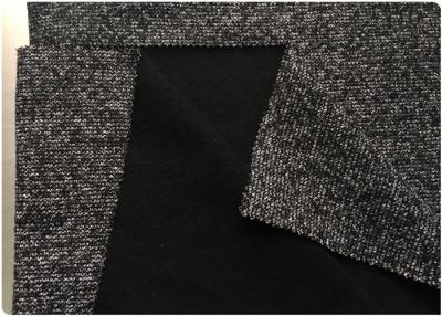 China Dunkelgraues 85% Polyester-Wolle-Gewebe, gesponnener Ausdehnungs-Gewebe-Tweed gestrickt zu verkaufen