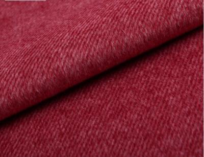 China 150cm Breiten-Twill-Wollgewebe/doppeltes mit Seiten versehenes rotes Gewicht des Twill-Gewebe-650g/M zu verkaufen