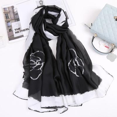 China Spring 180*90cm Spring 180*90cm Feeling Shawl Solid Color Long Smooth Luxury Elegant Scarf Ice Silk Scarf For Lady 2021 for sale