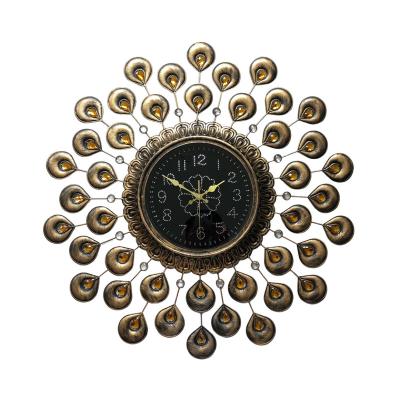 China Large Retro Wall Clock Style Circular Evil Eye Retro Wall Clock Decor Gift Antique Gold Antique Room Decor for sale