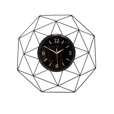 China Antique Black Nordic Modern Simple Living Room Wall Clock Style Wall Hanging Watch Household Atmosphere Hanging Fashion for sale