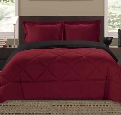 Chine Couverture de couette en microfibre bicolore rouge noir 75gm King Size à vendre