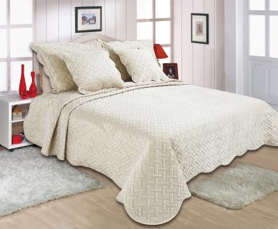 China Hypoallergenic Reversible Velvet Polyester Bedspread for sale