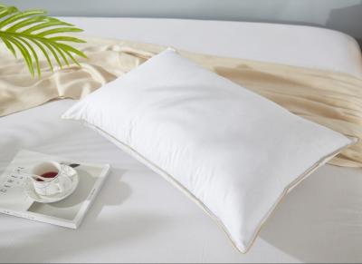 China Breathable 100% Cotton Pillow Polyester Filling Silk Filled Pillows Machine Washable for sale