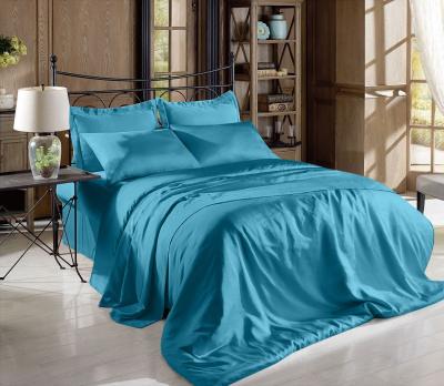 China Fade Resistant Satin Bed Sheet Set Modern Satin Sheets Full For Bedroom for sale