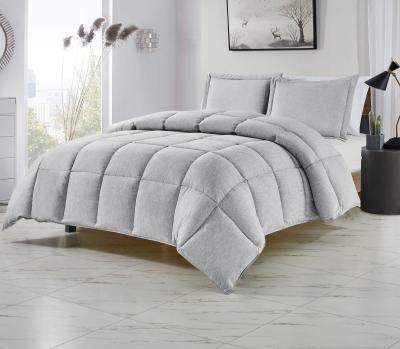 China Acogedor Gris Cationic Comforter Tejido suave Cationic Tonos neutros Cama de cama Gris esencial en venta