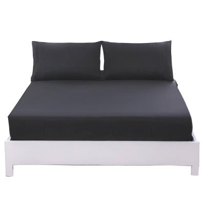 China Machine Washable Plain Cotton Bed Sheet Set 233 300 400 Thread Count Plain Bedsheets for sale