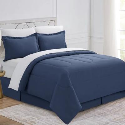 China Navy Premium All Season 100% Cotton Comforter with Cozy Polyester Fill for sale