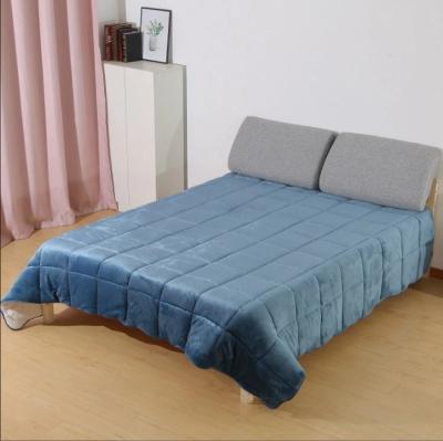 China Zacht aanraken Vlees van flannel met Sherpa Comforter met doos Quilting Te koop