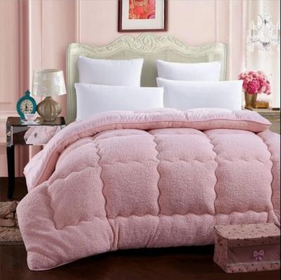 Cina Super Soft Sherpa Fleece Cashmere Quilt con microfibra doppio lato comforter in vendita