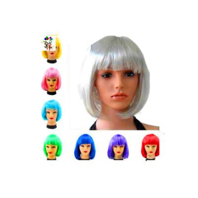 China BOB Factory HPC-0007 Cheap Colorful Short BOB Wholesale Synthetic Party Wigs for sale