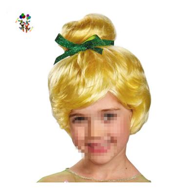 China Cheap Silky Straight Anime Tinker Bell Blonde Golden Kids Cosplay Synthetic Wigs HPC-1288 for sale